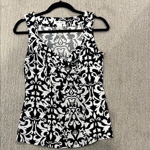 Chic Damask Patterned Tank Top